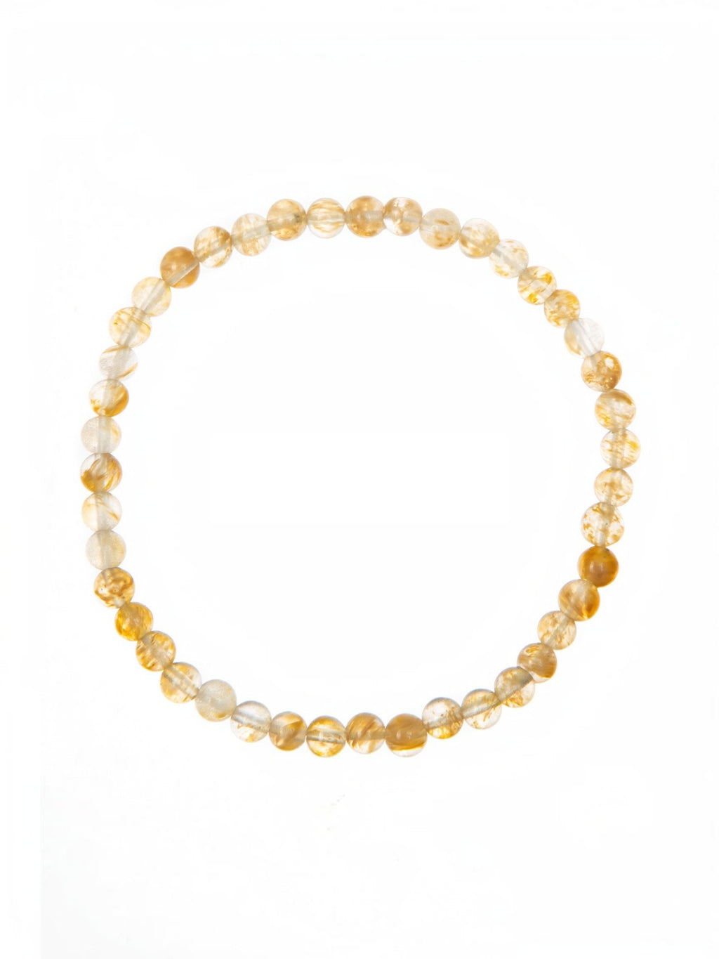 Citrine Quartz Stone Stretch Bracelet B1981-4MM - view 2