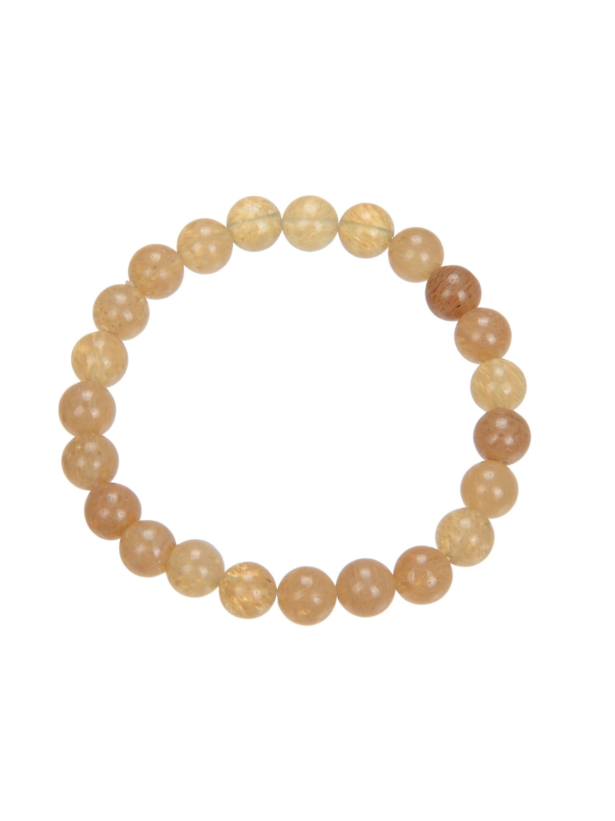 Citrine Quartz Stone Stretch Bracelet B1981-Citrine Quartz