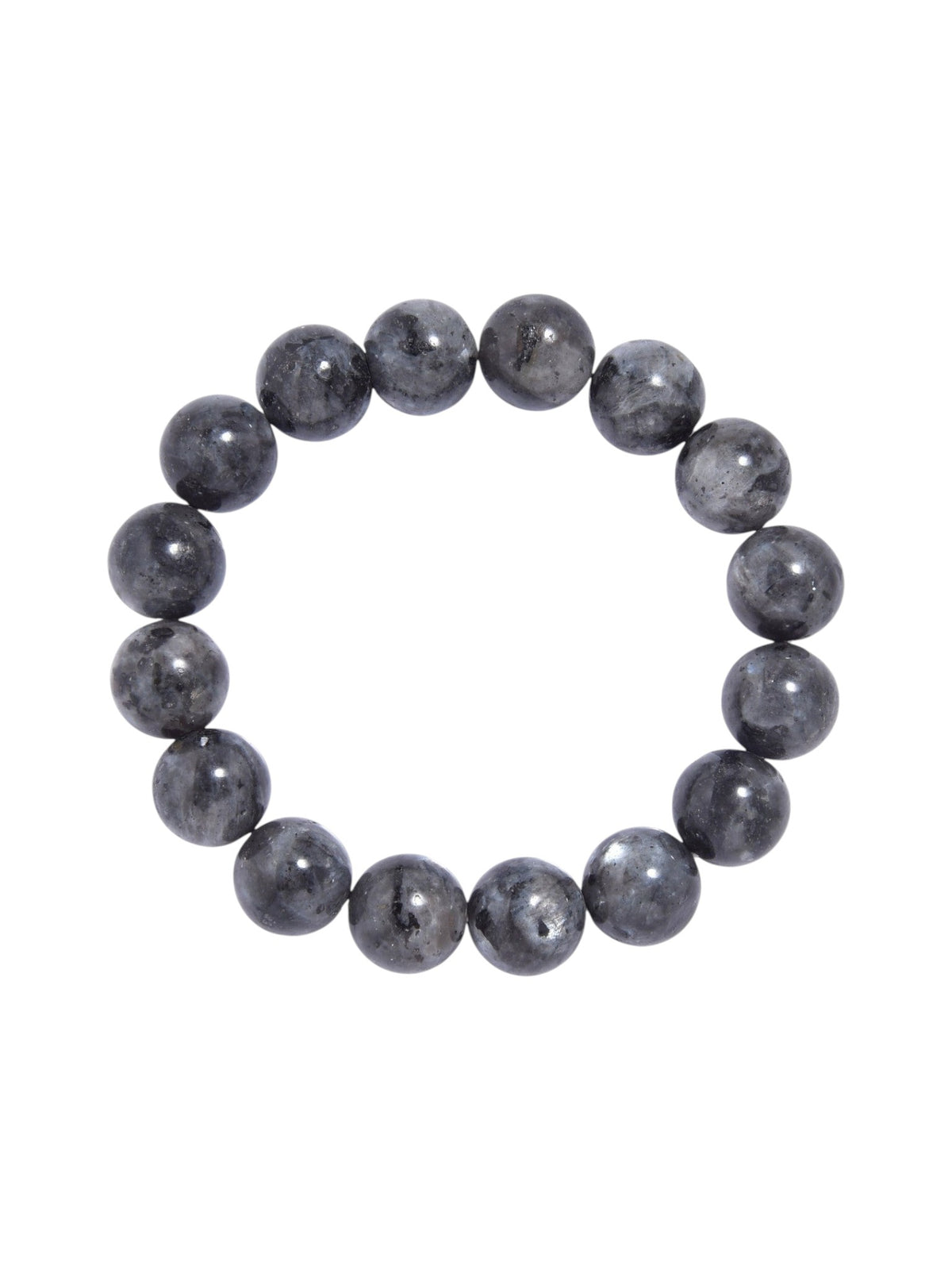 Black Labradorite Bracelet B1983-Black Labradorite - 12MM