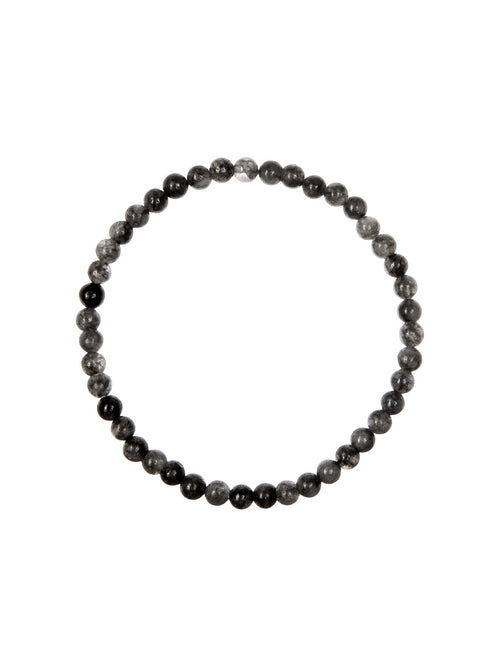 Black Labradorite Bracelet B1983-Black Labradorite - 4MM