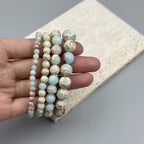 Composed ShouShan Stone Stretch Bracelet B1985-12MM - view 8