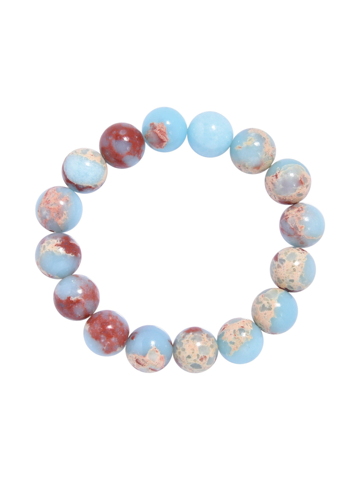Composed ShouShan Stone Stretch Bracelet B1985-Composed ShouShan - 12MM