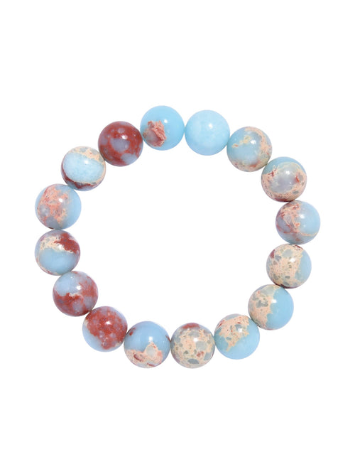 Composed ShouShan Stone Stretch Bracelet B1985-Composed ShouShan - 12MM
