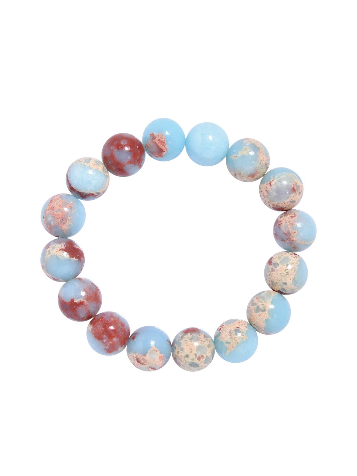Composed ShouShan Stone Stretch Bracelet B1985-4MM - view 5