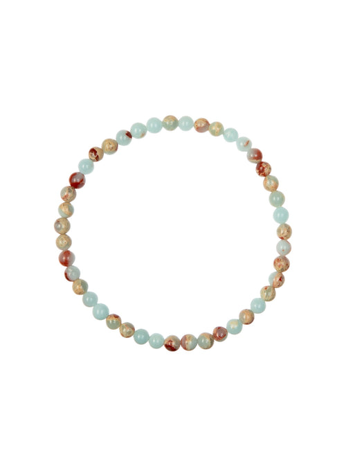 Composed ShouShan Stone Stretch Bracelet B1985-Composed ShouShan - 4MM