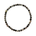 Black Network Stone Stretch Bracelet B1986-Black Network - 4MM