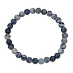 Black Network Stone Stretch Bracelet B1986-10MM - view 2