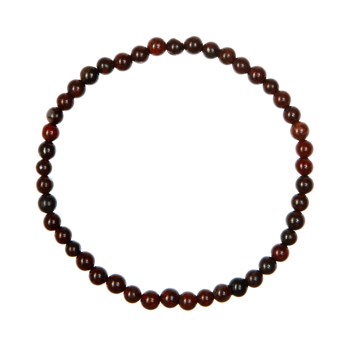 Breciated Jasper Stone Stretch Bracelet B1987-4MM
