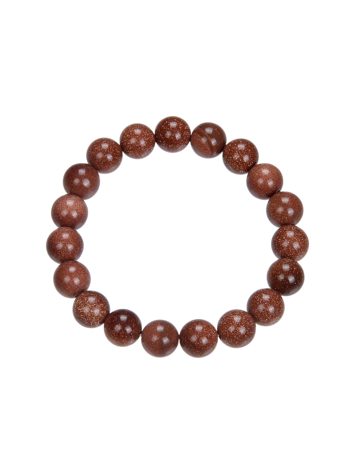 Red Gold Sandstone Bracelet B1988-Red Gold Sandstone - 10MM