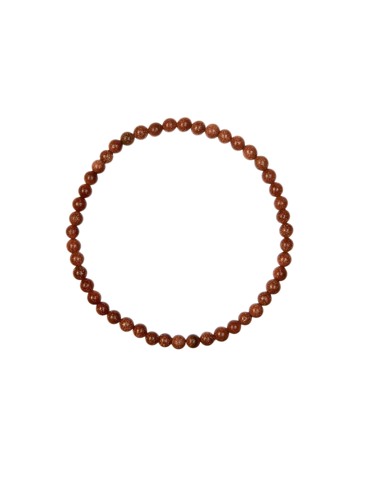 Red Gold Sandstone Bracelet B1988-Red Gold Sandstone - 4MM