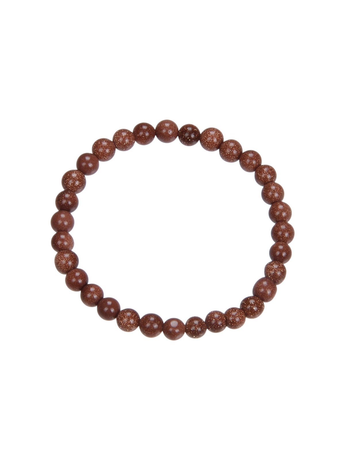Red Gold Sandstone Bracelet B1988-Red Gold Sandstone - 6MM