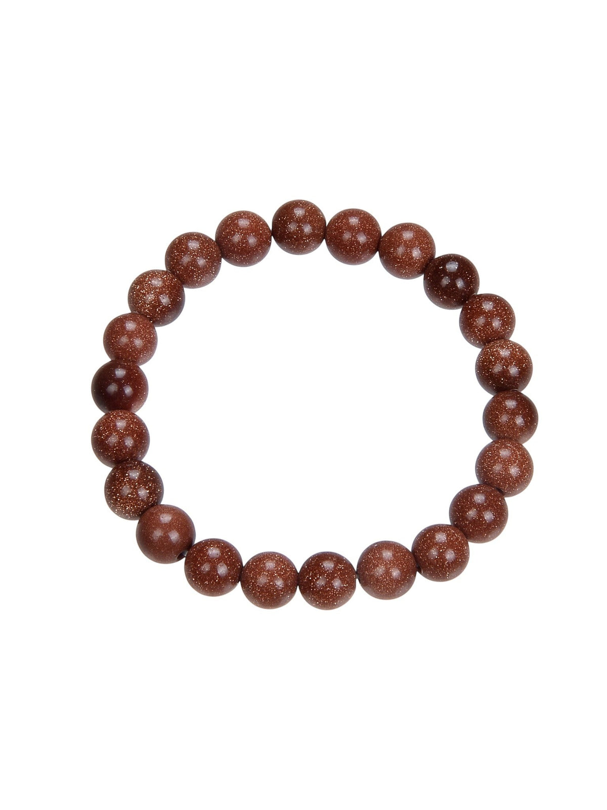 Red Gold Sandstone Bracelet B1988-Red Gold Sandstone - 8MM