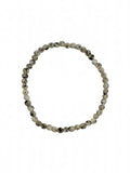 Black Sesame Jasper Stretch Bracelet B1989-Black Sesame Jasper - 4MM