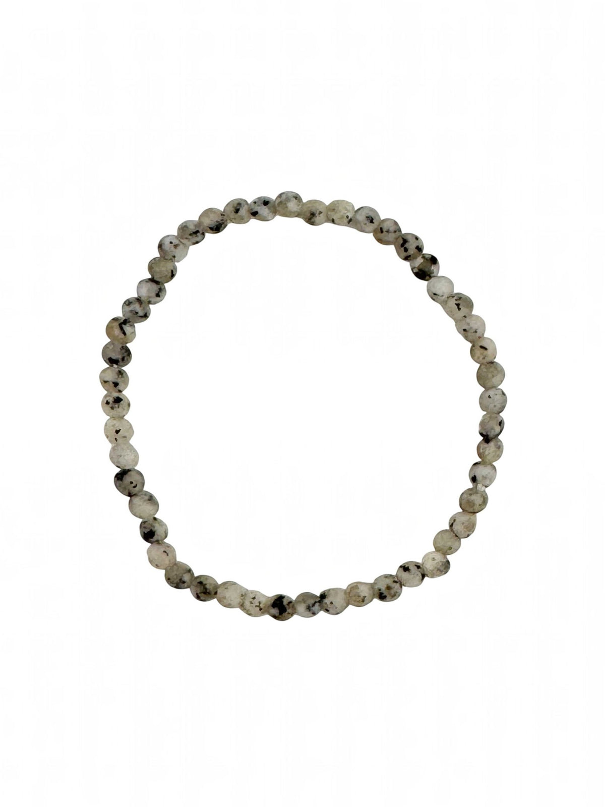 Black Sesame Jasper Stretch Bracelet B1989-Black Sesame Jasper - 4MM