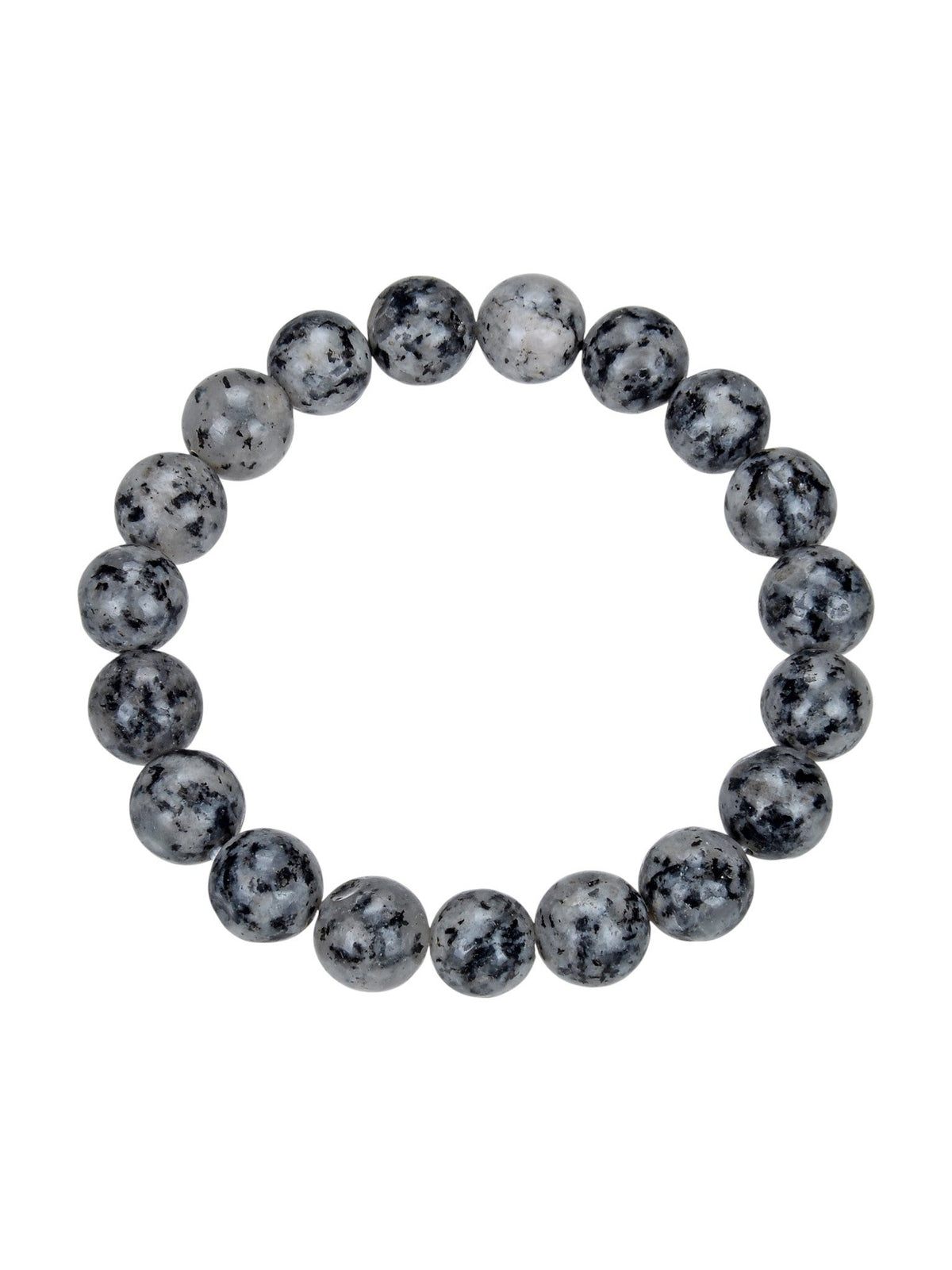 Black Sesame Jasper Stretch Bracelet B1989-Black Sesame Jasper - 10MM