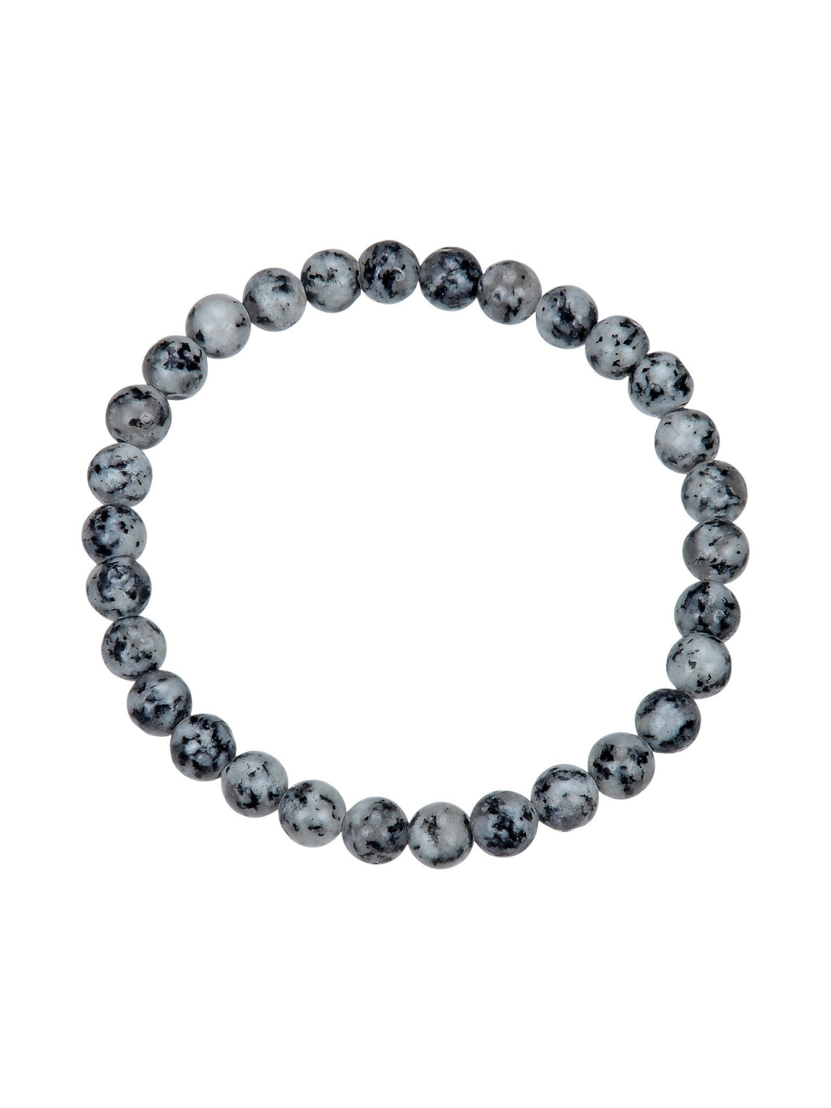 Black Sesame Jasper Stretch Bracelet B1989-Black Sesame Jasper - 6MM