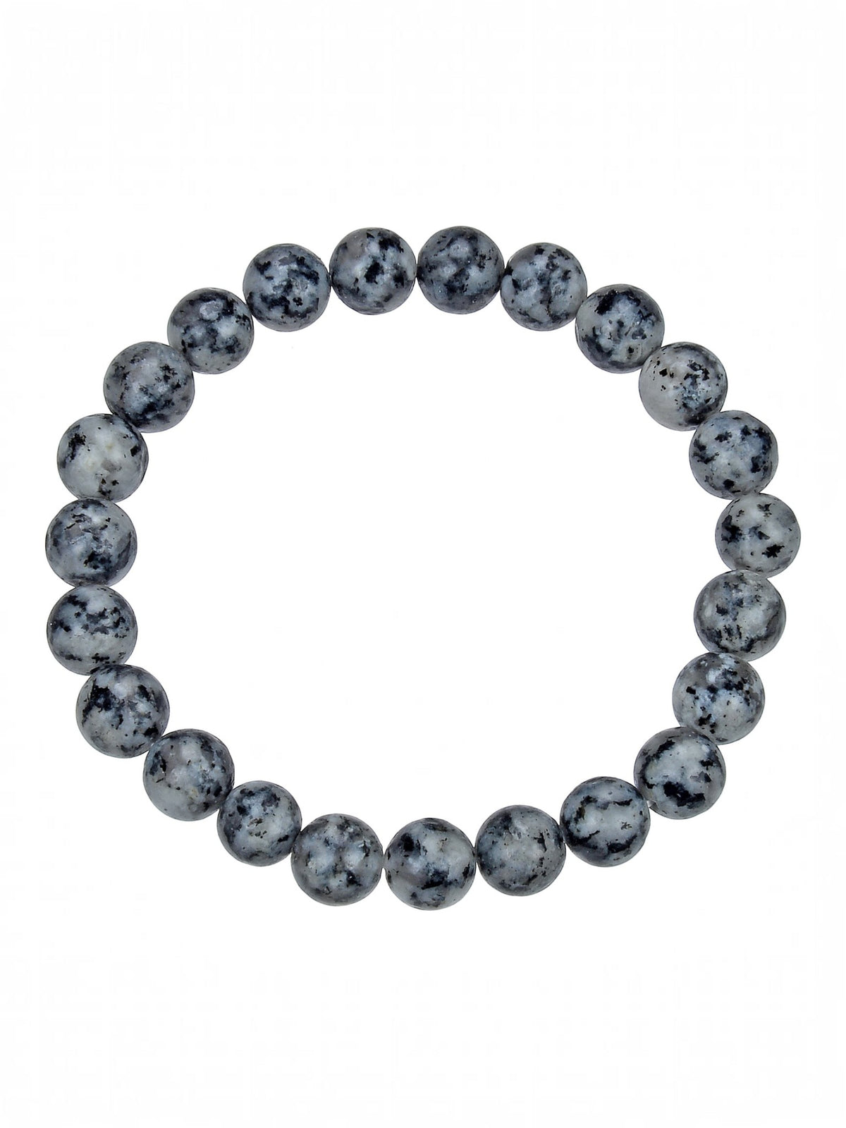 Black Sesame Jasper Stretch Bracelet B1989-Black Sesame Jasper - 8MM