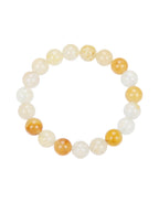Golden Jade Stone Stretch Bracelet B1993-8MM - view 2