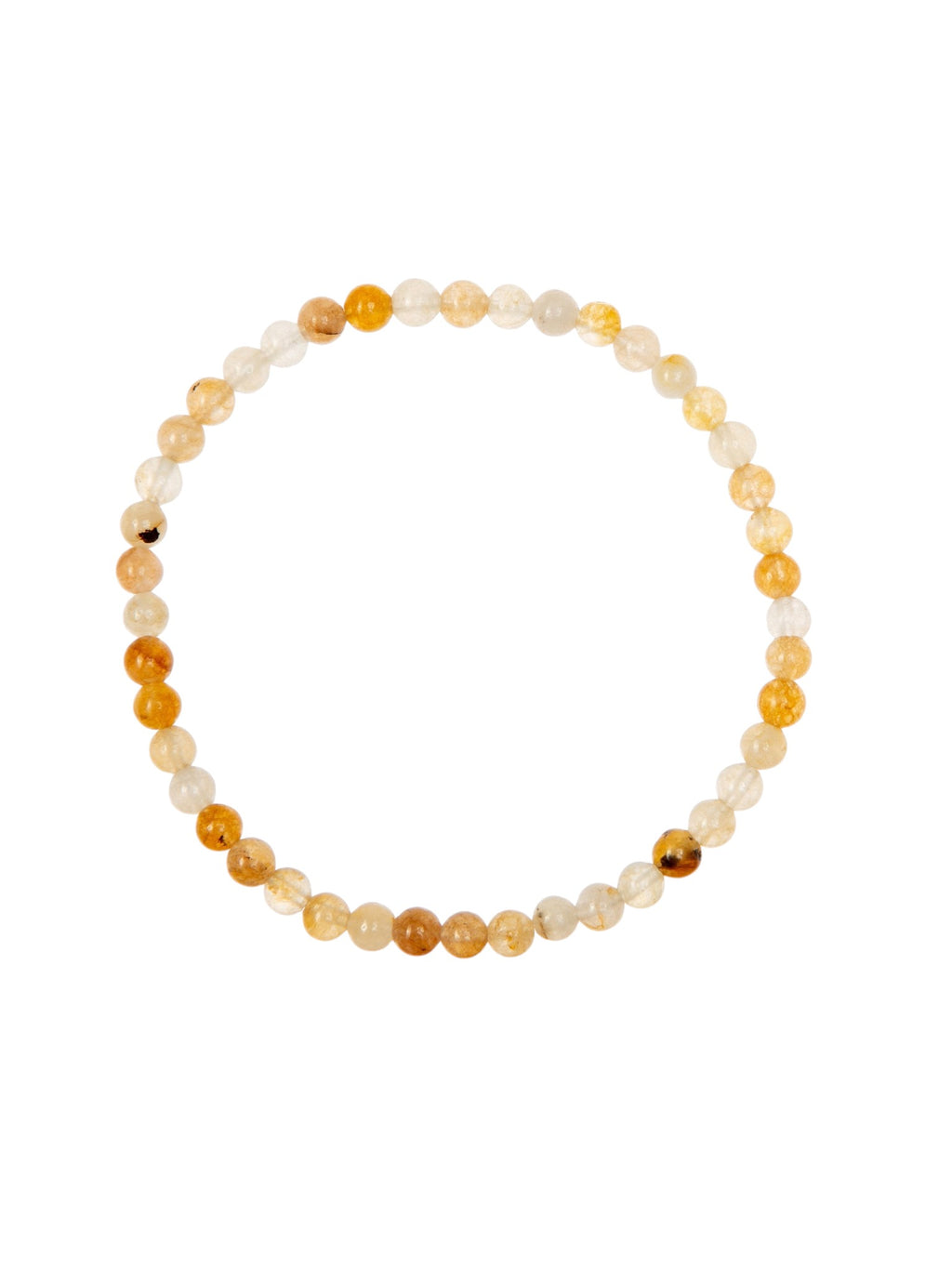 Golden Jade Stone Stretch Bracelet B1993-12MM - view 7