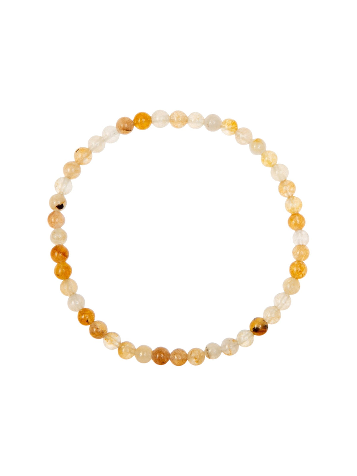 Golden Jade Stone Stretch Bracelet B1993-8MM - view 6