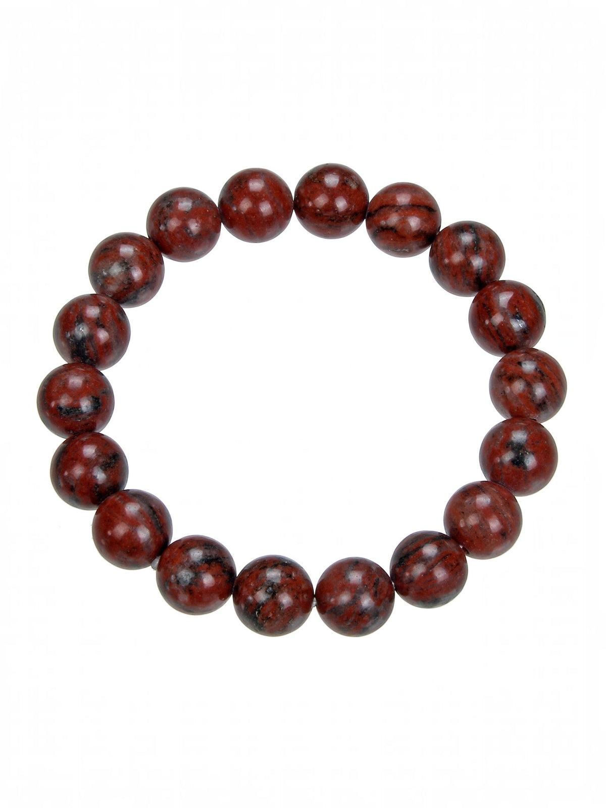 Red Sesame Jasper Stretch Bracelet B1994-Red Sesame Jasper - 10MM