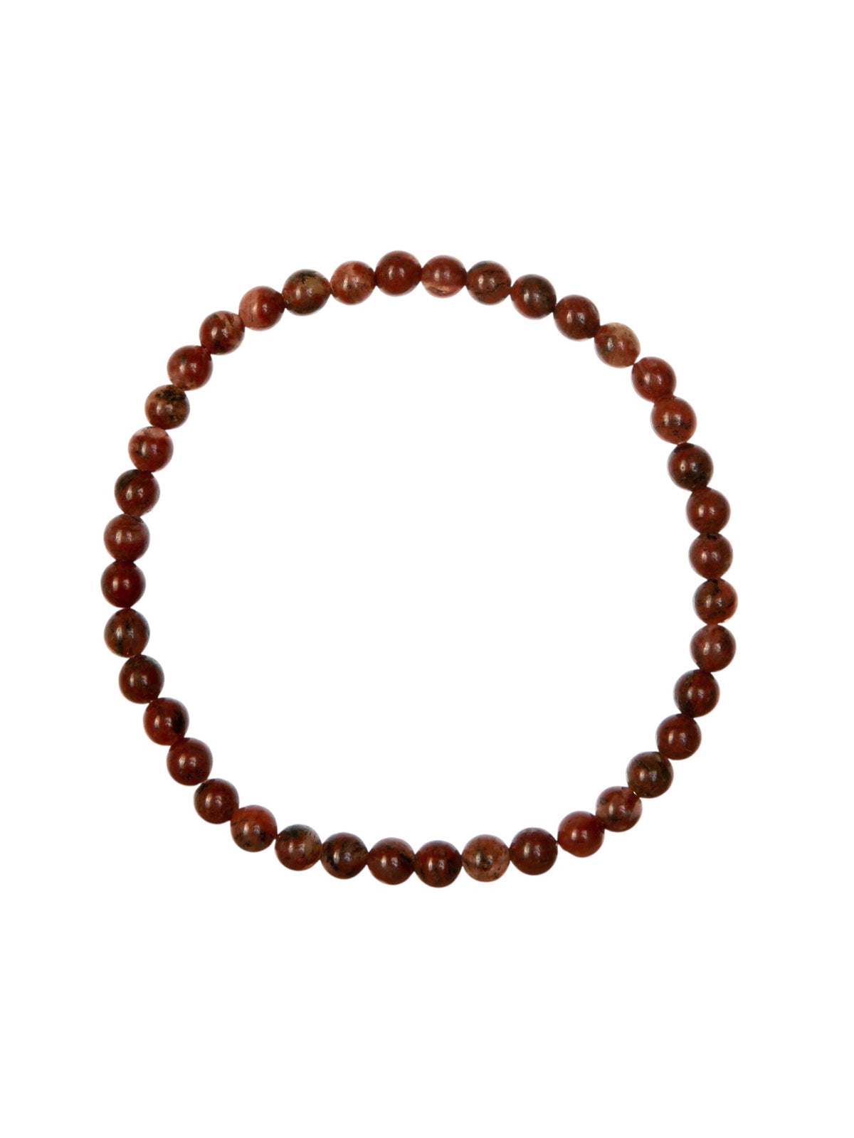 Red Sesame Jasper Stretch Bracelet B1994-Red Sesame Jasper - 4MM