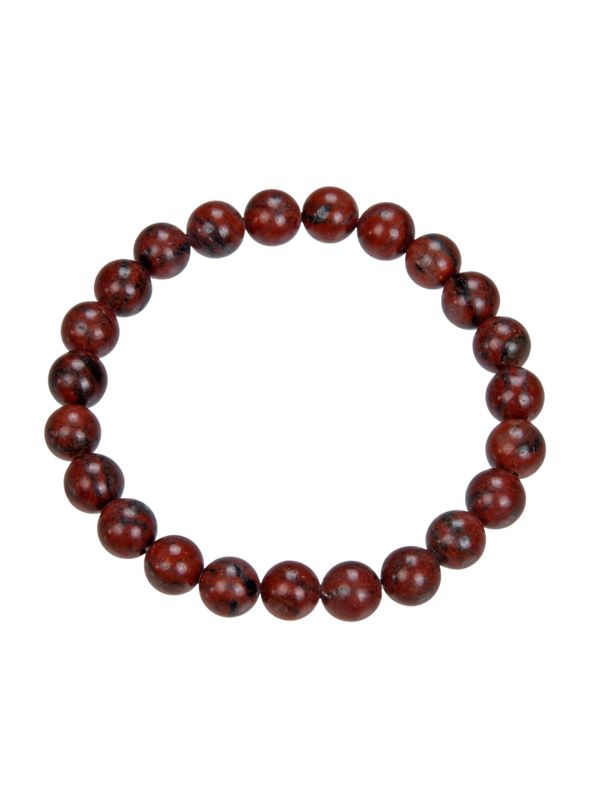 Red Sesame Jasper Stretch Bracelet B1994-Red Sesame Jasper - 8MM