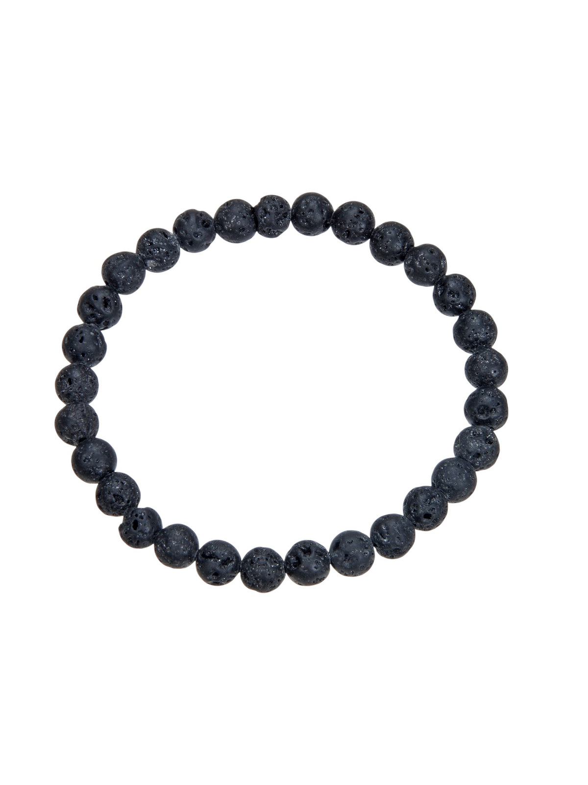 Lava Stone Stretch Bracelet B1996-Lava Stone - 6MM