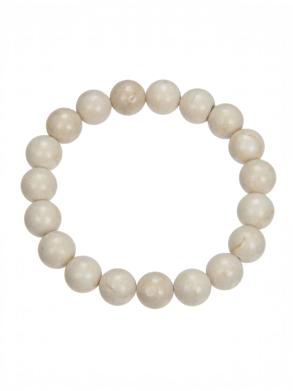 Fossil Stone Stretch Bracelet B1997-Fossil Stone - 10MM