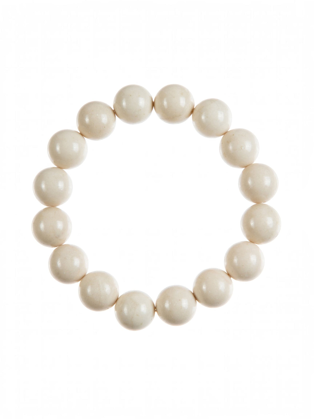 Fossil Stone Stretch Bracelet B1997-Fossil Stone - 12MM
