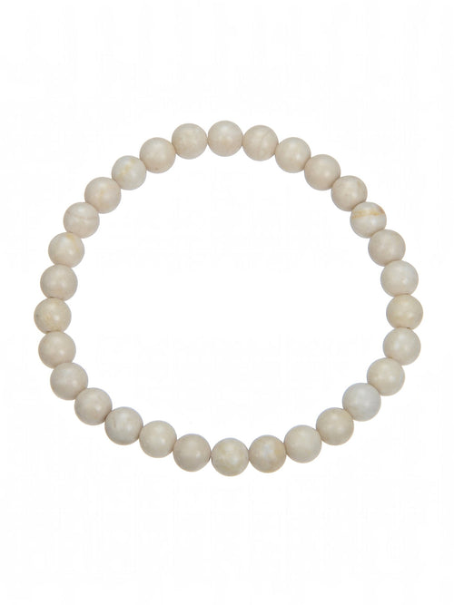 Fossil Stone Stretch Bracelet B1997-Fossil Stone - 6MM