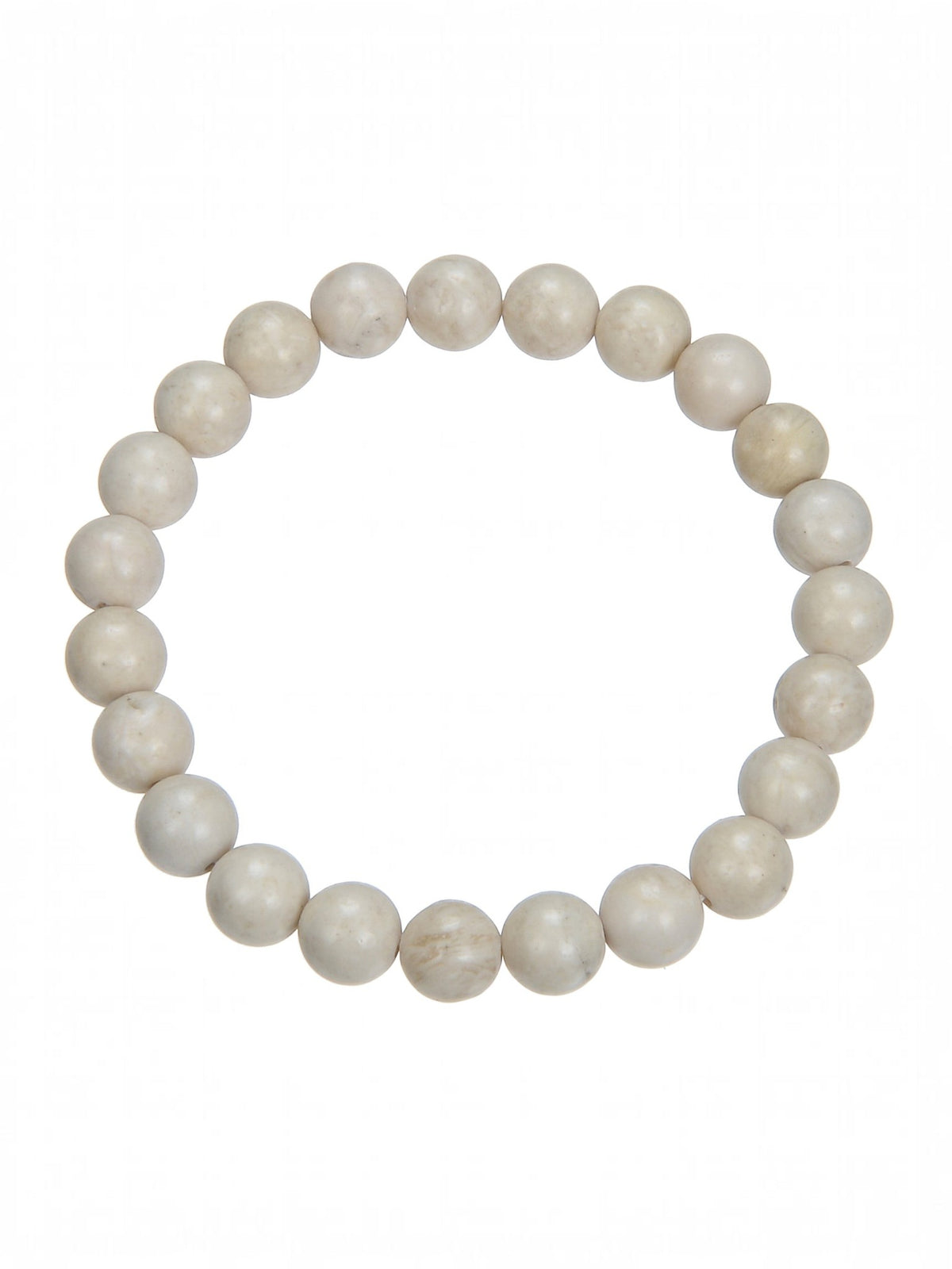 Fossil Stone Stretch Bracelet B1997-Fossil Stone - 8MM