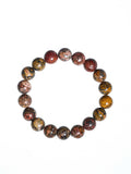 Red Leopard Skin Stone Stretch Bracelet B2001-Red Leopard Skin - 10MM