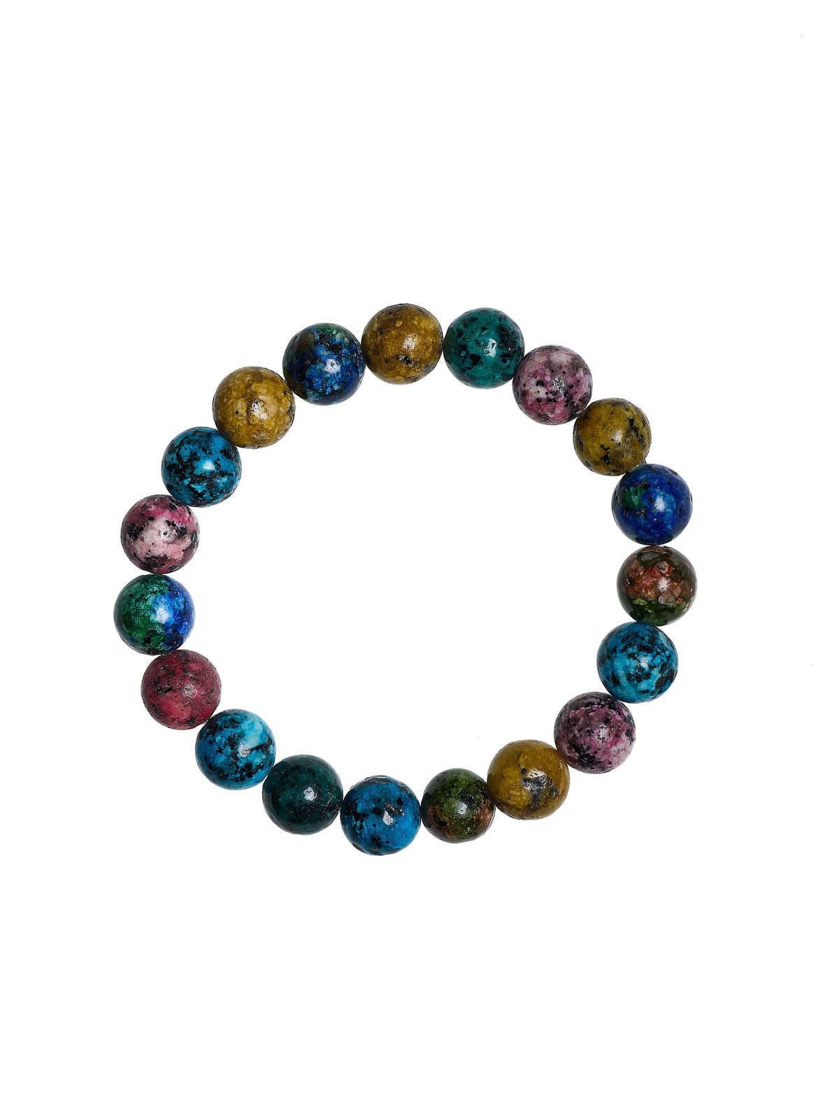 Color-Treated Kambaba Jasper Stone Stretch Bracelet B2028-Color-Treated-Kambaba-Jasper - 10MM