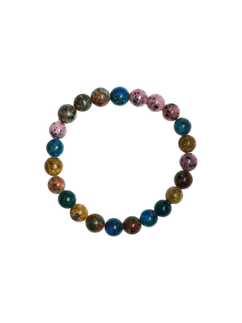 Color-Treated Kambaba Jasper Stone Stretch Bracelet B2028-Color-Treated-Kambaba-Jasper - 8MM