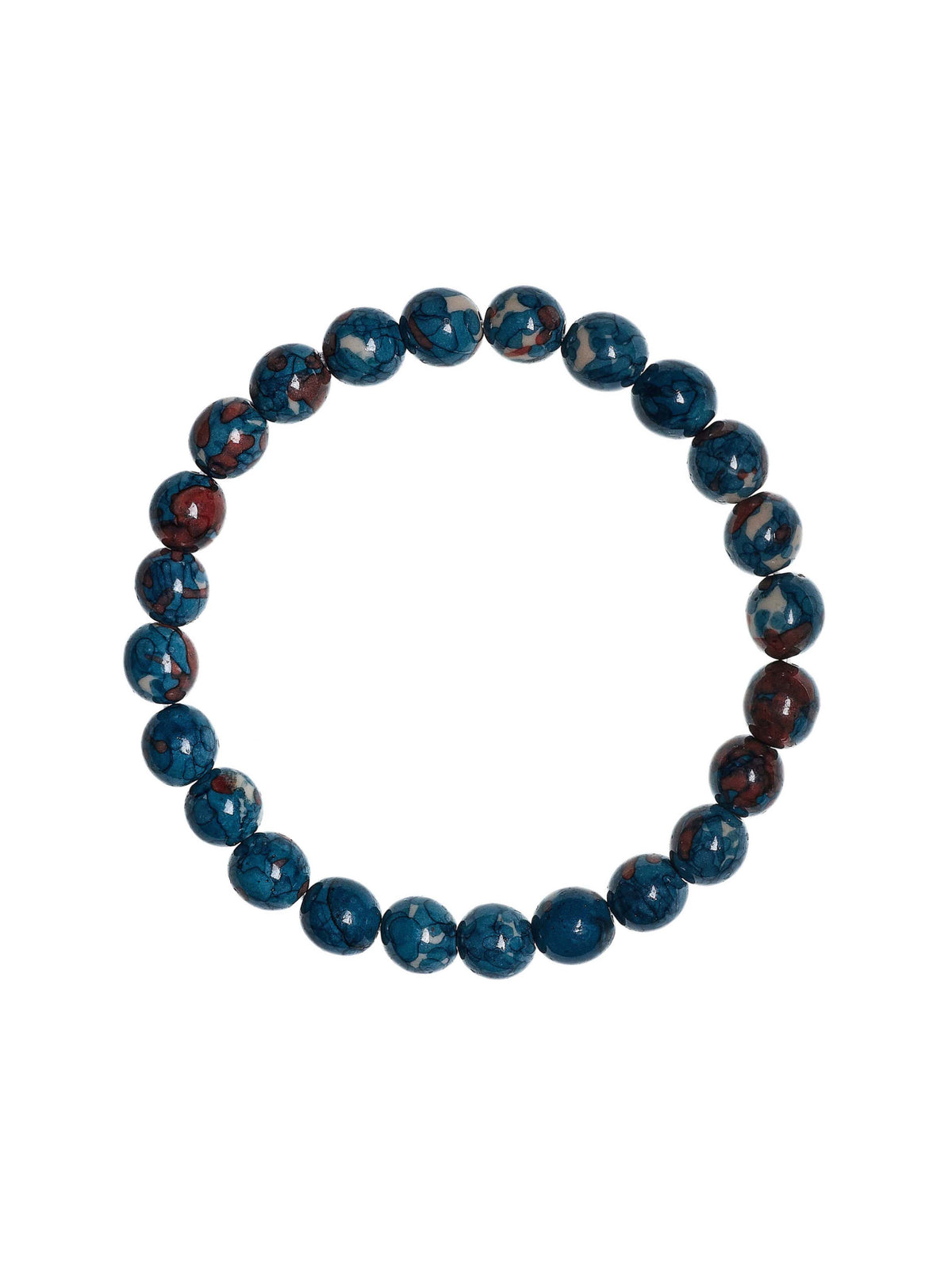 Composition Stone Stretch Bracelet B2039 - Blue