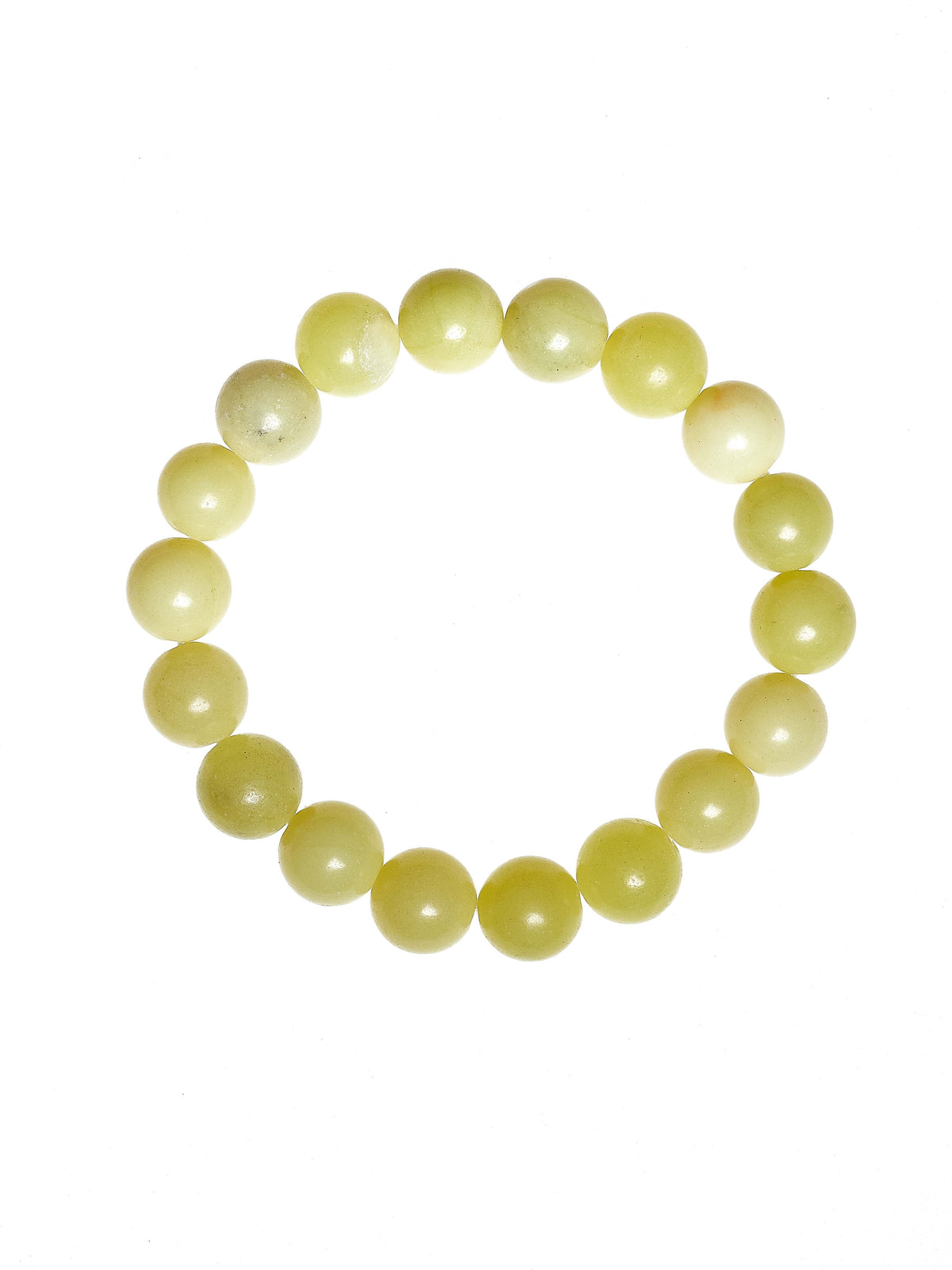 Lemon Jade Stone Stretch Bracelet B2048-Lemon Jade - 10MM