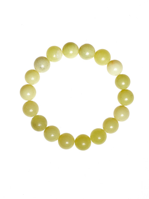 Lemon Jade Stone Stretch Bracelet B2048-Lemon Jade - 10MM