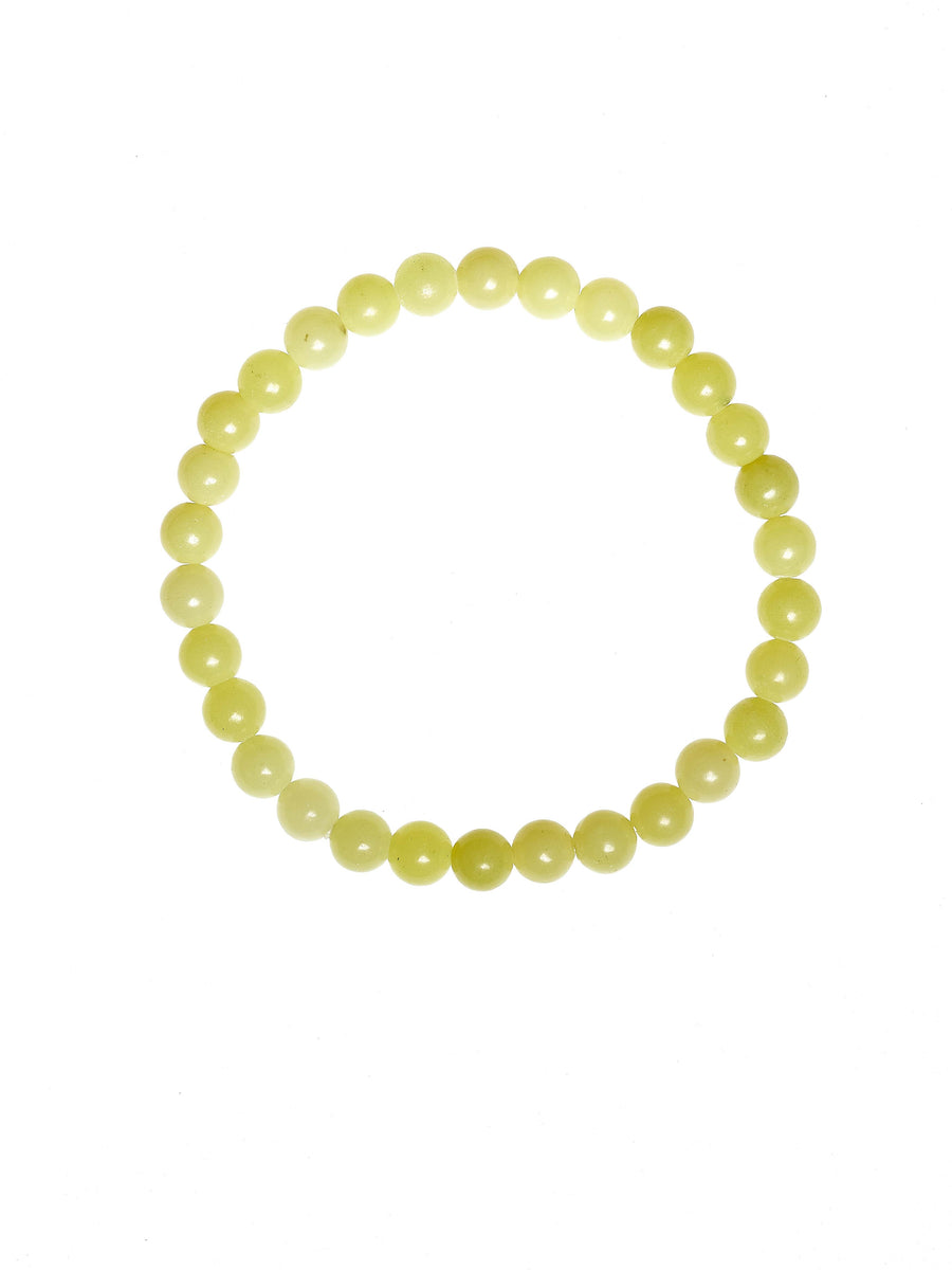 Lemon Jade Stone Stretch Bracelet B2048-Lemon Jade