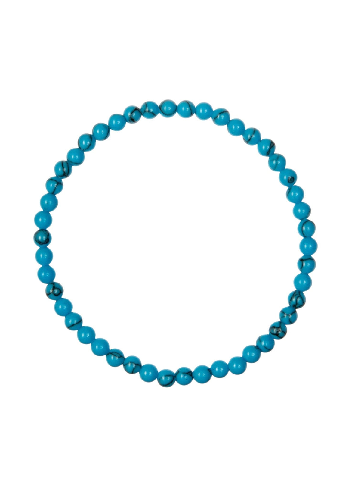 Composed Turquoise Howlite Stretch Bracelet B2049-4MM