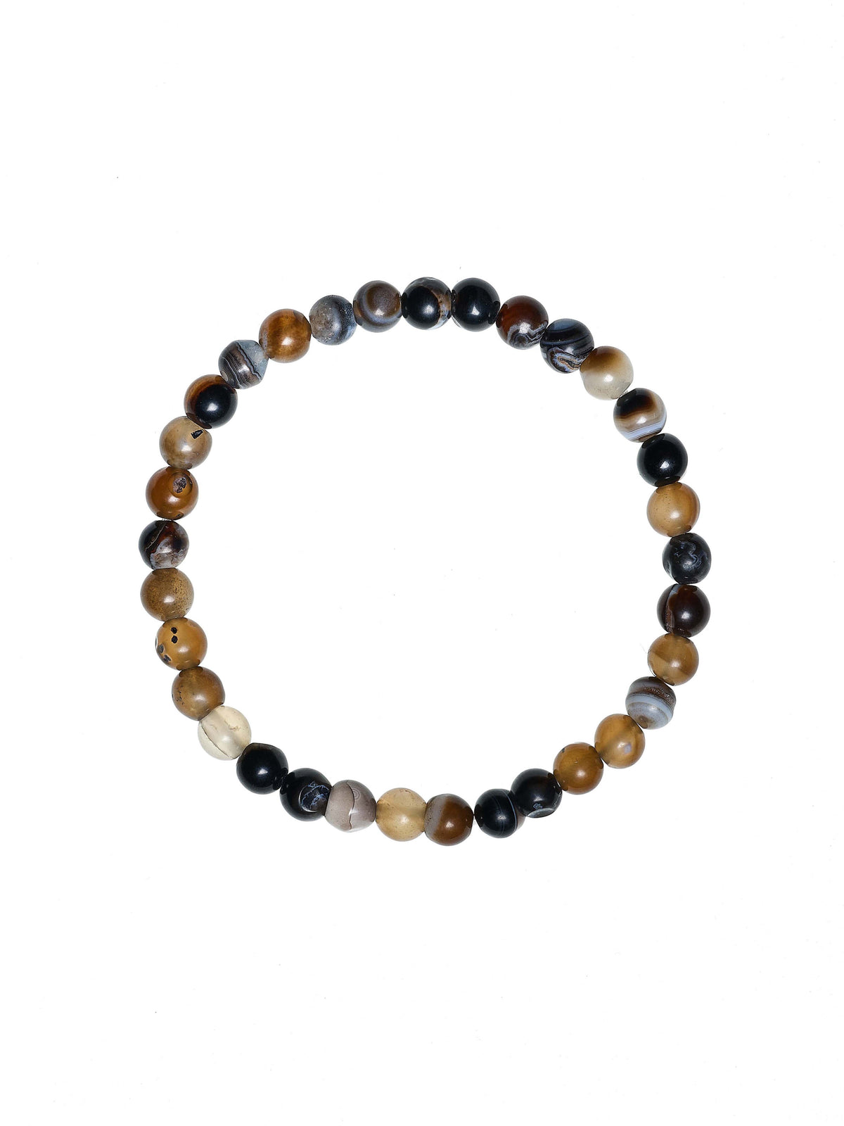 Brown Agate Stone Stretch Bracelet B2053-Brown-Agate - 6MM