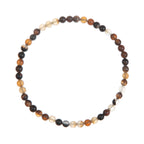 Brown Agate Matte Stone Stretch Bracelet B2053-8MM - view 4