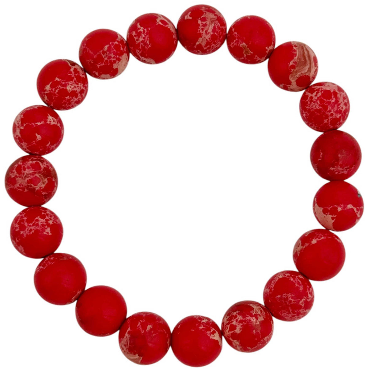 Composed Red Emperor Stretch Bracelet B2057-Composed Red Emperor - 12MM