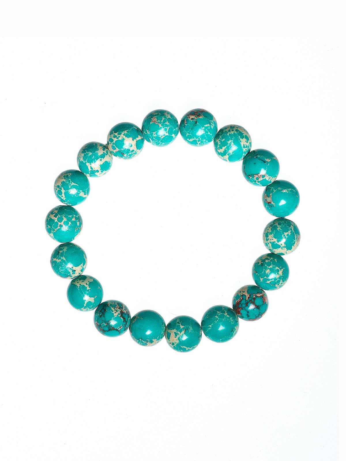 Composed Green Emperor Stone Stretch Bracelet B2057-Composed Green Emperor