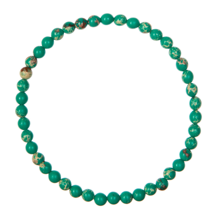 Composed Green Emperor Stone Stretch Bracelet B2057-Composed Green Emperor