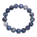 Blue Spot Jasper Stone Stretch Bracelet B2058-Blue-Spot-Jasper - 12MM