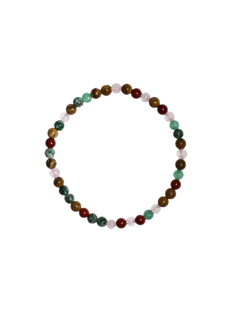 Mixed Stone Stretch Bracelet B2075-Mixed Stone - 4MM