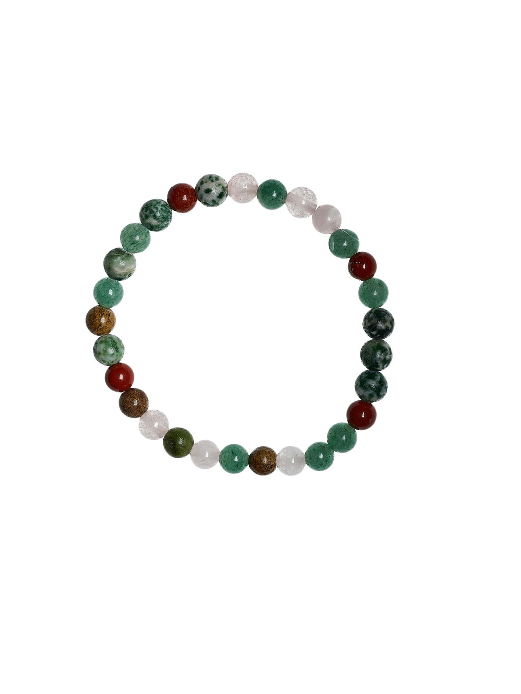Mixed Stone Stretch Bracelet B2075-6MM - view 2