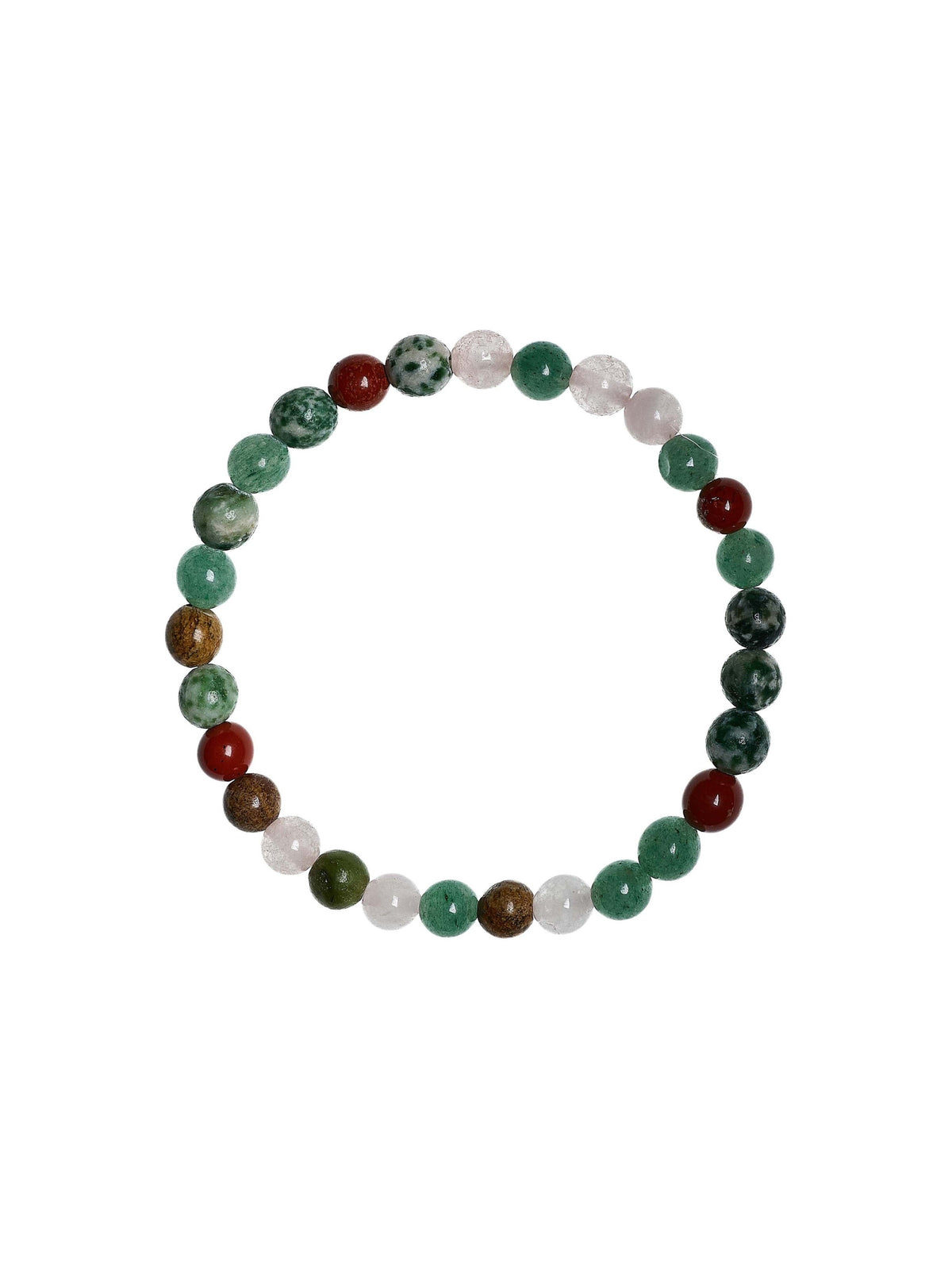 Mixed Stone Stretch Bracelet B2075-Mixed Stone - 6MM