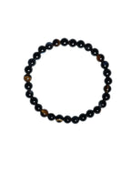 Black Striped Agate Stretch Bracelet B2077-Black Striped Agate - 6MM